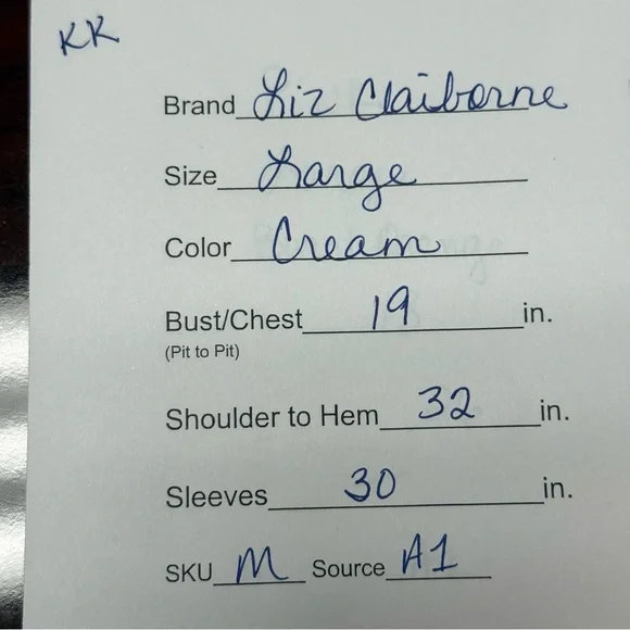 Liz Claiborne Cream Mock Neck Sweater L | Soft Rib Knit Cozy Winter Pullover - Picture 7 of 7